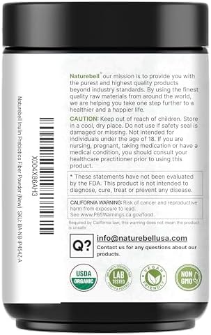 NatureBell Polvo de Fibra Prebiótica de Inulina Orgánica, 1lb | Fuente Natural de Raíz de Achicoria – Se Mezcla Fácilmente con Café o Batidos – - imagen 8
