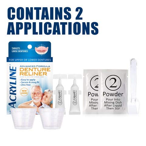 Acryline Fórmula Avanzada para Reforzar Dentaduras - Ajusta y Aprieta Dentaduras Superiores e Inferiores - Aplicación Fácil - imagen 4