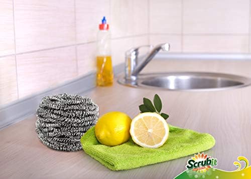 Paquete de 12 Estropajos de Acero Inoxidable Scrub It – Almohadillas de Lana de Acero para Trastes, Ollas, Sartenes y Hornos. Limpieza Eficaz en la - imagen 4