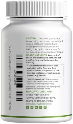 Aceite de Semilla de Calabaza 3,000mg con Saw Palmetto, 240 Softgels – Extracto Prensado en Frío con Aceite Virgen – Apoya la Salud Prostática y - imagen 7