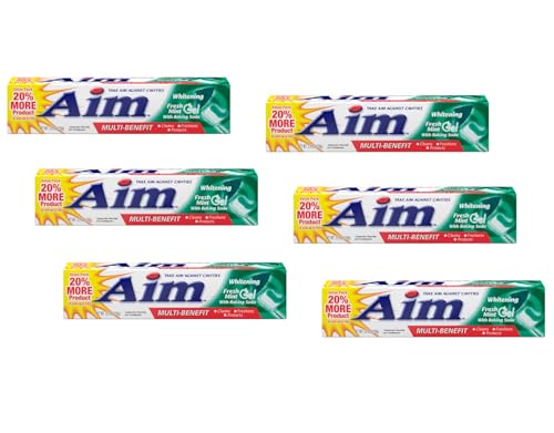 Pasta de Dientes Aim Gel de Menta Fresca 6 oz (paquete de 6) - imagen 1