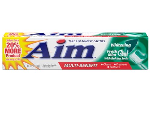 Pasta de Dientes Aim Gel de Menta Fresca 6 oz (paquete de 6) - imagen 2