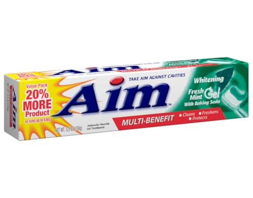 Pasta de Dientes Aim Gel de Menta Fresca 6 oz (paquete de 6) - imagen 4