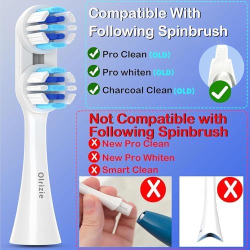 Cabezas de cepillo de dientes de repuesto Olrizie 8 piezas compatibles con Spinbrush Pro Clean, Pro Whiten, Pro+ Deep Clean y Pro+ Gum Health (solo - imagen 2