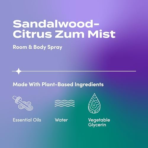 Indigo Wild Zum Mist Spray para Habitación y Cuerpo - Spray de Aceite Esencial Aromaterapia - Mist Natural Sandalwood-Cítrico - 4 oz - imagen 2