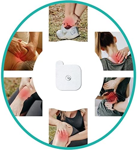 Pads de Repuesto ReaJoy para Unidad TENS, 20 PCS Electrodos Adhesivos Reutilizables, Compatibles con la Mayoría de Máquinas Estimuladoras, Conector - imagen 2