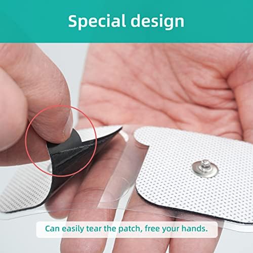 Pads de Repuesto ReaJoy para Unidad TENS, 20 PCS Electrodos Adhesivos Reutilizables, Compatibles con la Mayoría de Máquinas Estimuladoras, Conector - imagen 7