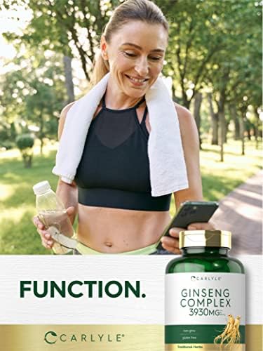 Cápsulas de Complejo de Ginseng Carlyle | 200 Contenido | Suplemento de Extracto de Raíz Herbal Tradicional | Sin OGM y Libre de Gluten - imagen 6