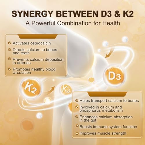 NATURE TARGET Vitamina D3 K2 con Calcio y Magnesio - Fórmula Max Fuerza 4 en 1 para Huesos, Corazón e Inmunidad - 5000 IU de Vitamina D3 y 120 mcg de - imagen 3