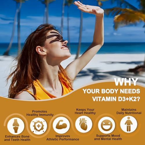 NATURE TARGET Vitamina D3 K2 con Calcio y Magnesio - Fórmula Max Fuerza 4 en 1 para Huesos, Corazón e Inmunidad - 5000 IU de Vitamina D3 y 120 mcg de - imagen 6