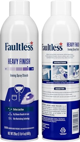 Spray de Almidón para Ropa Faultless, 20 oz, Paquete de 4 Latas para un Planchado Suave y Sin Residuos, Fácil Aplicación y Deslizamiento - imagen 2