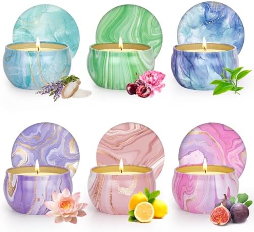 Set de 6 Velas Aromáticas de Cera de Soja para Regalo, Ideal para Navidad, Cumpleaños, Día de las Madres y Agradecimiento a Maestros - imagen 1