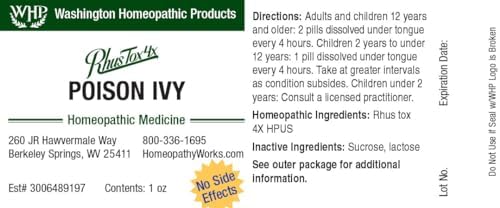 Washington Homeopathic Products WHP Ivy Poisonosa. Solución Natural Efectiva para el Picor y Ampollas de la Hiedra Venenosa. - imagen 3