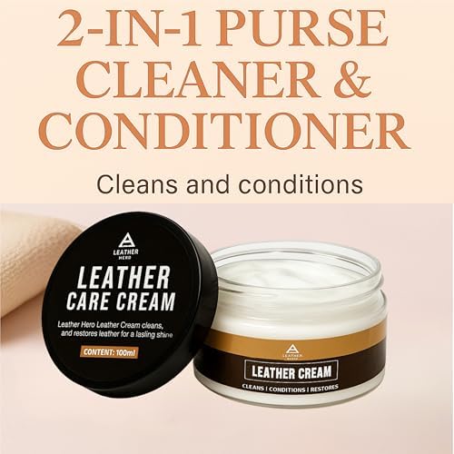 Limpiador y Acondicionador de Piel Leather Hero 2 en 1 – Crema para Bolsos, Bolsas de Diseñador, Piel Sintética y Saffiano – No Graso, Seguro para - imagen 2