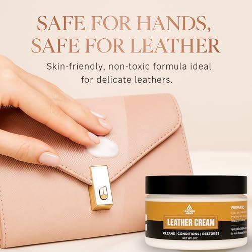 Limpiador y Acondicionador de Piel Leather Hero 2 en 1 – Crema para Bolsos, Bolsas de Diseñador, Piel Sintética y Saffiano – No Graso, Seguro para - imagen 6