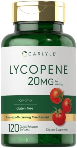 Carlyle Licopeno | 20mg | 120 Cápsulas Blandas | Suplemento Libre de OGM y Gluten - imagen 1