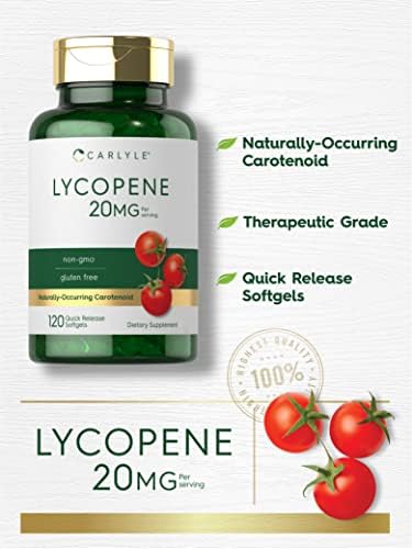 Carlyle Licopeno | 20mg | 120 Cápsulas Blandas | Suplemento Libre de OGM y Gluten - imagen 3