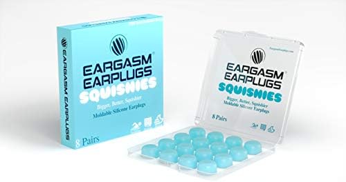 Tapones Eargasm Squishies - Azul Moldables Multipropósito Reducción de Ruido Impermeables y Aislantes para Dormir, Ronquidos, Estudiar, Nadar y Más - - imagen 1