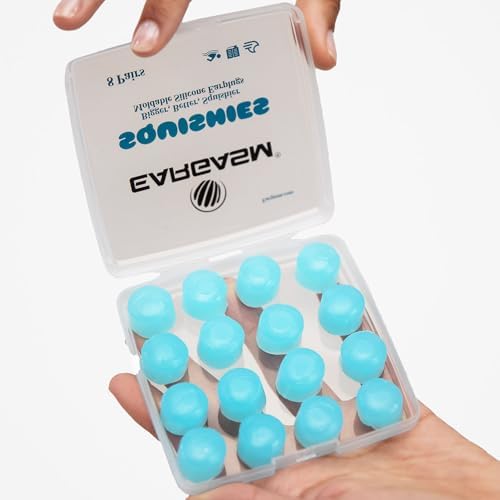 Tapones Eargasm Squishies - Azul Moldables Multipropósito Reducción de Ruido Impermeables y Aislantes para Dormir, Ronquidos, Estudiar, Nadar y Más - - imagen 5