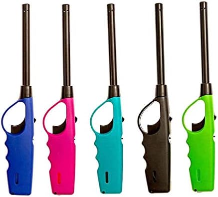 Encendedor Refillable Elite Brands USA, Paquete de 5 Encendedores de Butano Multicolor, Ideal para BBQ, Cocina y Uso Múltiple, Grande - imagen 1