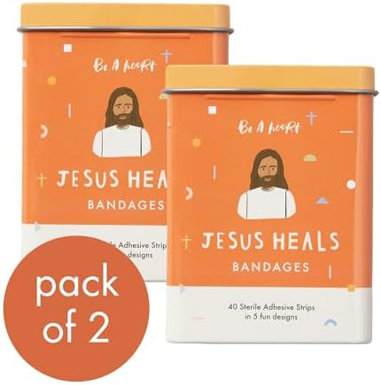 Curitas Be A Heart Original Jesús Sana, Curitas Adhesivas para Niños (2 Latas de Curitas) - imagen 2