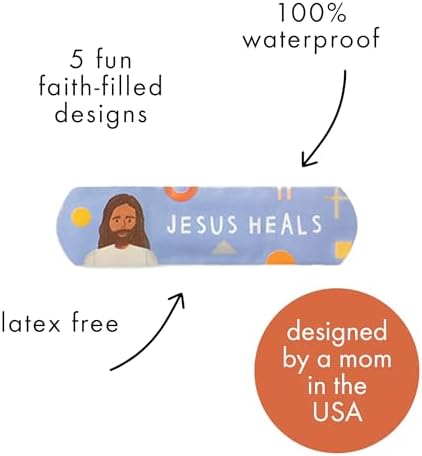 Curitas Be A Heart Original Jesús Sana, Curitas Adhesivas para Niños (2 Latas de Curitas) - imagen 3