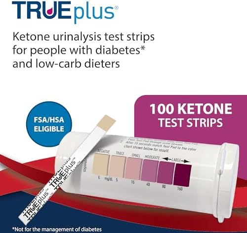 Tiras de Prueba de Cetonas TRUEplus, 100 Piezas, Ideal para Dietas Bajas en Carbohidratos y Personas con Diabetes - imagen 2