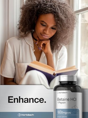Horbäach Betaína HCl con Pepsina | 250 Tabletas | Suplemento de Clorhidrato | con Jengibre | Sin OGM, Libre de Gluten - imagen 7