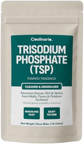 Coolinario Fosfato Trisódico - Limpiador TSP (1 LB) Limpiador y Desengrasante Pesado para Paredes, Pisos y Superficies Exteriores | Elimina Grasa, - imagen 1