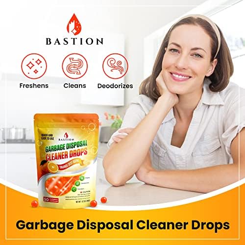 Bastion Limpiador y Desodorante para Trituradores de Basura - [[50 Unidades]] Bolitas Aromatizantes de Naranja para Fregaderos y Eliminador de Olores - imagen 3