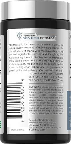 Lithium Orotate Horbäach 130mg | 180 Cápsulas | Sin OGM, Libre de Gluten, Vegano | 5mg de Litio Elemental Bioavailable - imagen 3