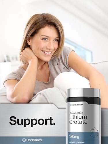 Lithium Orotate Horbäach 130mg | 180 Cápsulas | Sin OGM, Libre de Gluten, Vegano | 5mg de Litio Elemental Bioavailable - imagen 6
