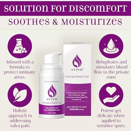Gel de Alivio Intimo Syren con 4% de Lidocaína para Sensibilidad Externa, Vulvodinia, Dispareunia, Incomodidad Vaginal, Sequedad, Apoyo Suave - imagen 3
