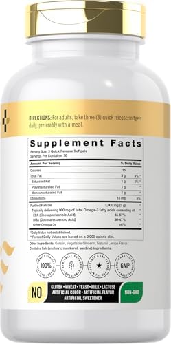 Aceite de Pescado Doctor's Way 3000mg | 150 Cápsulas Blandas | Omega-3 con EPA y DHA | Suplemento Sin OGM y Libre de Gluten - imagen 2