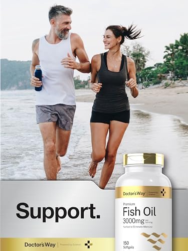 Aceite de Pescado Doctor's Way 3000mg | 150 Cápsulas Blandas | Omega-3 con EPA y DHA | Suplemento Sin OGM y Libre de Gluten - imagen 6
