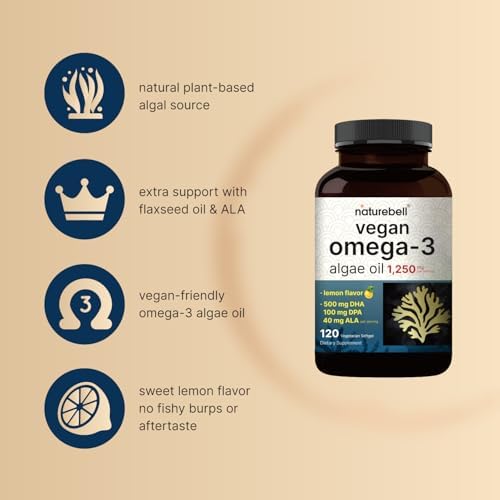 Suplemento de Aceite de Algas Omega 3 Vegano, 120 Cápsulas Veganas | Sin Carragenina, DHA y DPA de Origen Vegetal | Alternativa al Aceite de Pescado - imagen 3