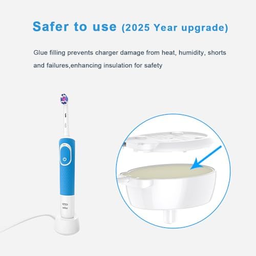 Cargador de Repuesto para Cepillo de Dientes Eléctrico Oral B, Compatible con la Base de Cargador Oral B Braun, Modelo Inductivo 3757, Portátil e - imagen 3