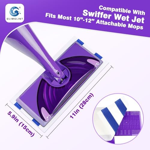 Repuestos de Almohadillas GLIMGLINT Compatibles con Swiffer Wet Jet, 4 Capas, Súper Absorbentes, 64 Piezas para Limpieza y Secado de Pisos - imagen 2