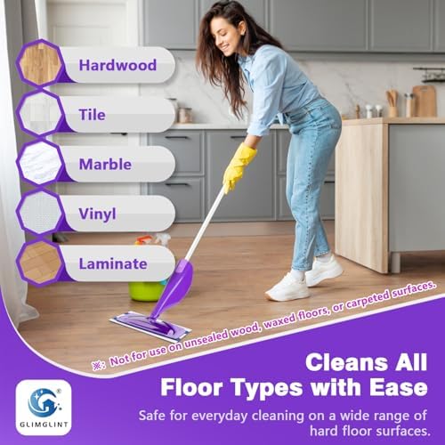 Repuestos de Almohadillas GLIMGLINT Compatibles con Swiffer Wet Jet, 4 Capas, Súper Absorbentes, 64 Piezas para Limpieza y Secado de Pisos - imagen 5