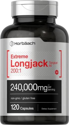 Horbäach - Tongkat Ali Longjack | 120 Cápsulas | Suplemento de Rendimiento Masculino | Extracto Herbal Concentrado | Sin GMO y Libre de Gluten - imagen 1