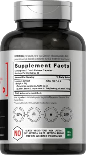 Horbäach - Tongkat Ali Longjack | 120 Cápsulas | Suplemento de Rendimiento Masculino | Extracto Herbal Concentrado | Sin GMO y Libre de Gluten - imagen 2