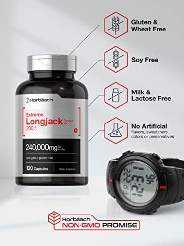 Horbäach - Tongkat Ali Longjack | 120 Cápsulas | Suplemento de Rendimiento Masculino | Extracto Herbal Concentrado | Sin GMO y Libre de Gluten - imagen 4
