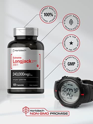 Horbäach - Tongkat Ali Longjack | 120 Cápsulas | Suplemento de Rendimiento Masculino | Extracto Herbal Concentrado | Sin GMO y Libre de Gluten - imagen 5