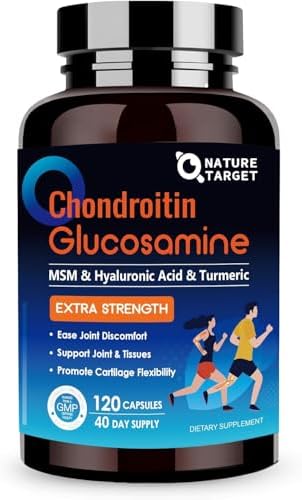 Suplemento para Articulaciones NATURE TARGET Glucosamina, Condroitina, MSM, Libre de Mariscos, Cúrcuma, Ácido Hialurónico, Colágeno, 120 Cápsulas - imagen 1