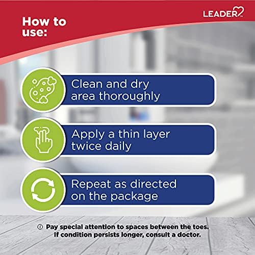 Polvo LEADER para Pie de Atleta, Absorbente de Humedad, Libre de Talco, 2.5 Onzas - imagen 5