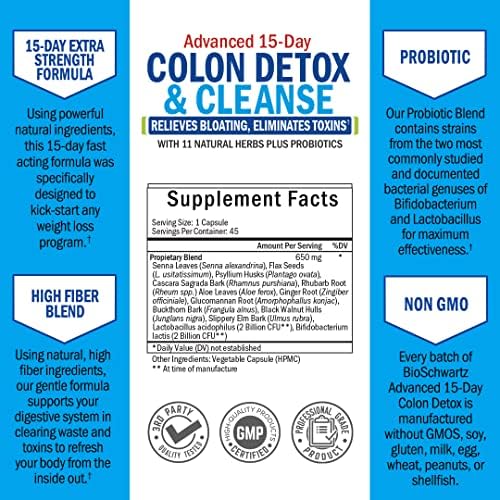 Limpiador de Colon y Detox para Soporte Digestivo - Limpieza Extra Fuerte de 15 Días con Fibra Probiótica, Cáscara de Psyllium y Noni para Alivio del - imagen 2