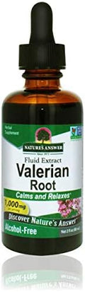 Extracto de Raíz de Valeriana Nature's Answer 2 Oz - Sin Alcohol, Sin Gluten, Kosher, No Transgénico, Hecho en EE. UU. - Apoyo para la Calma y - imagen 1