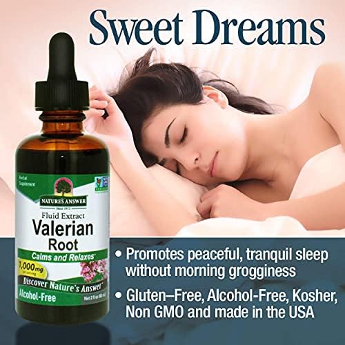 Extracto de Raíz de Valeriana Nature's Answer 2 Oz - Sin Alcohol, Sin Gluten, Kosher, No Transgénico, Hecho en EE. UU. - Apoyo para la Calma y - imagen 3