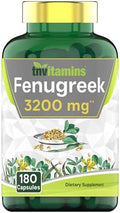 Cápsulas de Fenogreco tnvitamins: 3200 mg - 180 Cápsulas | Suplemento de Fenogreco para Hombres y Mujeres | Extracto de Semilla de Fenogreco | No GMO - imagen 1