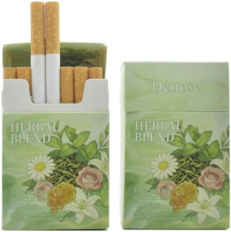 Derrose® Palitos Herbales, Cigarrillos Herbales Sin Nicotina ni Tabaco, Ayuda a Dejar de Fumar, 2 Paquetes - 40 Palitos - imagen 1